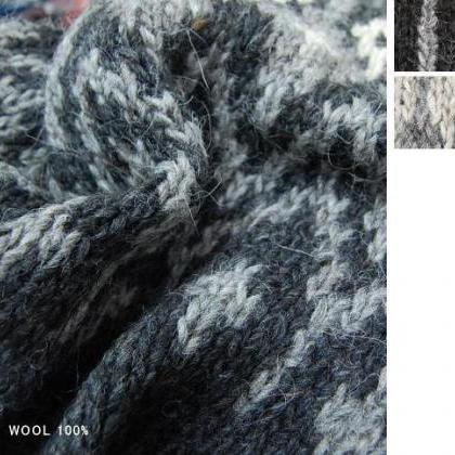 Women's Fashion - Hand-knit Jacquard..