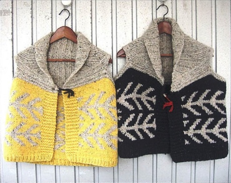 Hand-knit Cardigan Vest Oslo